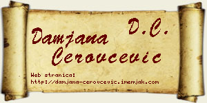 Damjana Cerovčević vizit kartica